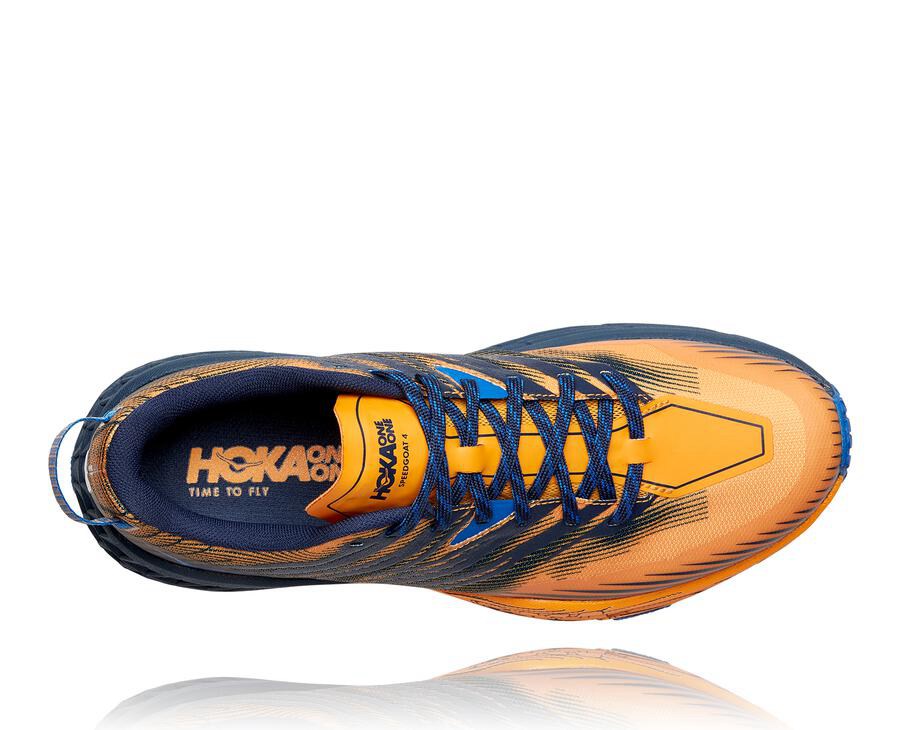 Chaussure Trail Hoka One One Speedgoat 4 Homme - Orange/Noir - QES-972648